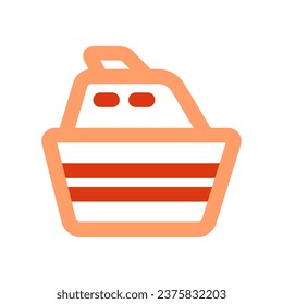 Icono de vector de crucero editable. Vehículos, transporte, viajes. Parte de una familia de iconos grandes. Perfecto para interfaces web y de aplicaciones, presentaciones, infografías, etc