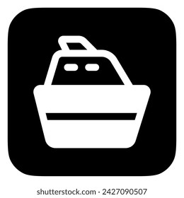 Editierbares Kreuzfahrtschiff-Vektor-Symbol. Fahrzeuge, Transport, Reisen. Teil einer großen Icon-Set-Familie. Perfekt für Web- und App-Schnittstellen, Präsentationen, Infografiken usw