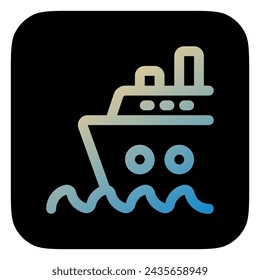 Editable cruise ship vector icon. Part of a big icon set family. Perfect for web and app interfaces, presentations, infographics, etc