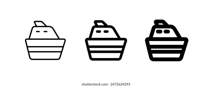 Editable cruise ship vector icon. Vehicles, transportation, travel. Part of a big icon set family. Perfect for web and app interfaces, presentations, infographics, etc
