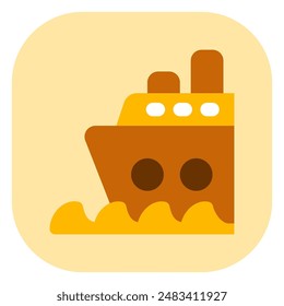Editable cruise ship vector icon. Part of a big icon set family. Perfect for web and app interfaces, presentations, infographics, etc