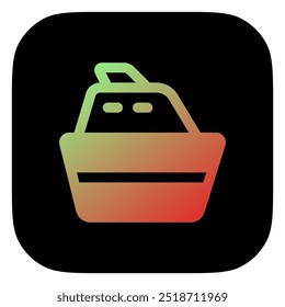 Icono de Vector de crucero editable. Vehículos, transporte, viajes. Parte de una gran familia de iconos. Perfecto para interfaces de Web y App, presentaciones, infografías, etc