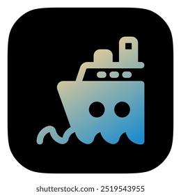 Icono de Vector de crucero editable. Parte de una gran familia de iconos. Perfecto para interfaces de Web y App, presentaciones, infografías, etc