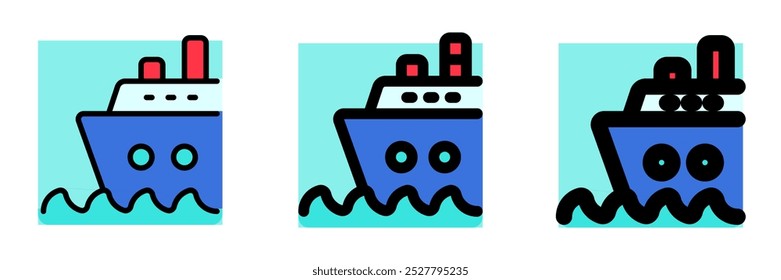 Icono de Vector de crucero editable. Parte de una gran familia de iconos. Perfecto para interfaces de Web y App, presentaciones, infografías, etc