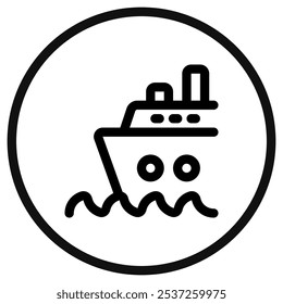 Icono de Vector de crucero editable. Parte de una gran familia de iconos. Perfecto para interfaces de Web y App, presentaciones, infografías, etc