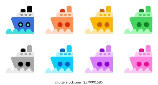 Editable cruise ship vector icon. Part of a big icon set family. Perfect for web and app interfaces, presentations, infographics, etc