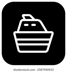 Editable cruise ship vector icon. Vehicles, transportation, travel. Part of a big icon set family. Perfect for web and app interfaces, presentations, infographics, etc