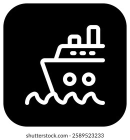 Editable cruise ship vector icon. Part of a big icon set family. Perfect for web and app interfaces, presentations, infographics, etc