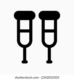 Editable crutches vector icon. Part of a big icon set family. Perfect for web and app interfaces, presentations, infographics, etc