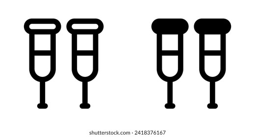 Editable crutches vector icon. Part of a big icon set family. Perfect for web and app interfaces, presentations, infographics, etc
