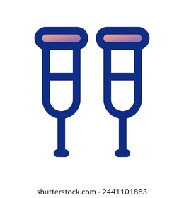 Editable crutches vector icon. Part of a big icon set family. Perfect for web and app interfaces, presentations, infographics, etc