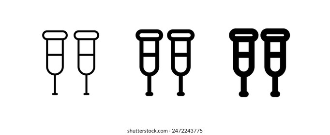 Editable crutches vector icon. Part of a big icon set family. Perfect for web and app interfaces, presentations, infographics, etc