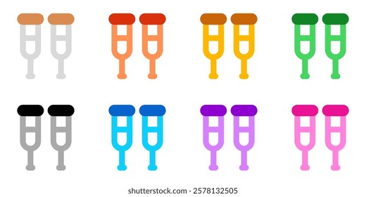 Editable crutches vector icon. Part of a big icon set family. Perfect for web and app interfaces, presentations, infographics, etc