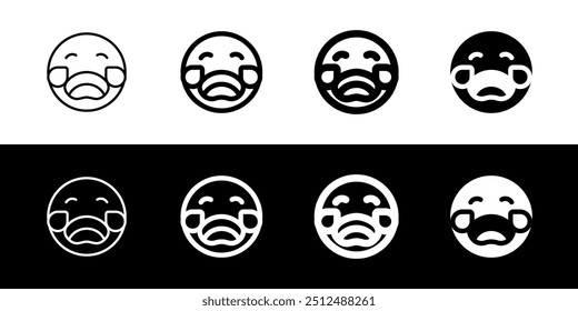 Ícone de vetor de emoticon de expressão de choro editável. Parte de uma grande família de conjuntos de ícones. Parte de uma grande família de conjuntos de ícones. Perfeito para interfaces web e app, apresentações, infográficos, etc