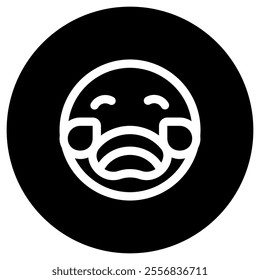 Editable crying expression emoticon vector icon. Part of a big icon set family. Part of a big icon set family. Perfect for web and app interfaces, presentations, infographics, etc