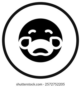 Editable crying expression emoticon vector icon. Part of a big icon set family. Part of a big icon set family. Perfect for web and app interfaces, presentations, infographics, etc