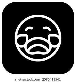 Editable crying expression emoticon vector icon. Part of a big icon set family. Part of a big icon set family. Perfect for web and app interfaces, presentations, infographics, etc