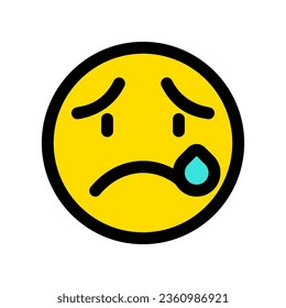 Editable crying, sad tears expression emoticon vector icon. Part of a big icon set family. Part of a big icon set family. Perfect for web and app interfaces, presentations, infographics, etc