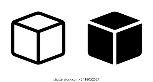 Editable cube vector icon. Part of a big icon set family. Perfect for web and app interfaces, presentations, infographics, etc