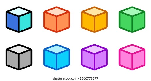 Editable cube vector icon. Part of a big icon set family. Perfect for web and app interfaces, presentations, infographics, etc