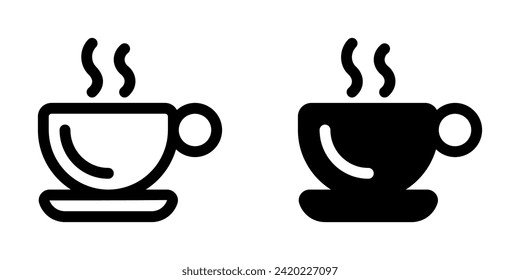 Editable a cup of hot coffee vector icon. Cafe, coffee shop, restaurant, drink, beverages. Part of a big icon set family. Perfect for web and app interfaces, presentations, infographics, etc