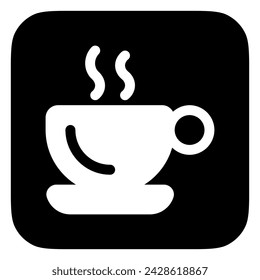 Editable a cup of hot coffee vector icon. Cafe, coffee shop, restaurant, drink, beverages. Part of a big icon set family. Perfect for web and app interfaces, presentations, infographics, etc