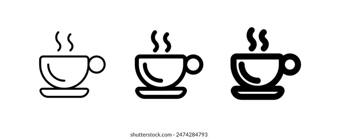 Editable a cup of hot coffee vector icon. Cafe, coffee shop, restaurant, drink, beverages. Part of a big icon set family. Perfect for web and app interfaces, presentations, infographics, etc