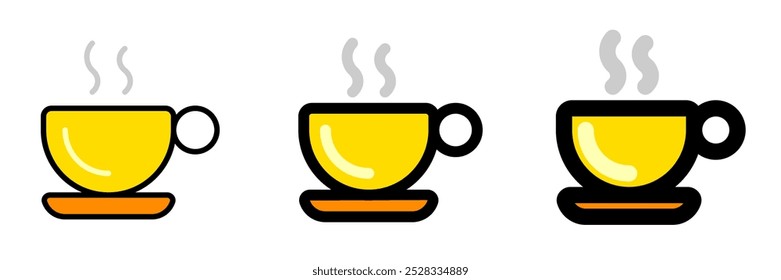 Editável uma xícara de café quente ícone vetor. Café, cafeteria, restaurante, bebida, bebidas. Parte de uma grande família de conjuntos de ícones. Perfeito para interfaces web e app, apresentações, infográficos, etc