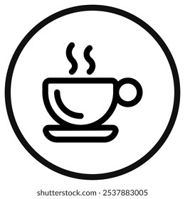 Editável uma xícara de café quente ícone vetor. Café, cafeteria, restaurante, bebida, bebidas. Parte de uma grande família de conjuntos de ícones. Perfeito para interfaces web e app, apresentações, infográficos, etc