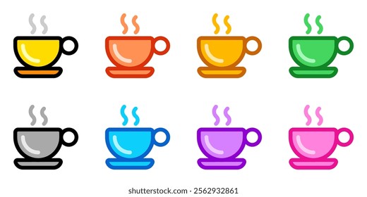 Editable a cup of hot coffee vector icon. Cafe, coffee shop, restaurant, drink, beverages. Part of a big icon set family. Perfect for web and app interfaces, presentations, infographics, etc