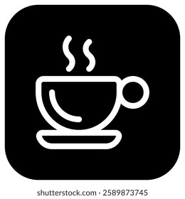 Editable a cup of hot coffee vector icon. Cafe, coffee shop, restaurant, drink, beverages. Part of a big icon set family. Perfect for web and app interfaces, presentations, infographics, etc