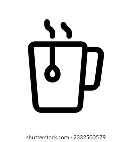 Editable a cup of hot tea vector icon. Cafe, coffee shop, restaurant, drink, beverages. Part of a big icon set family. Perfect for web and app interfaces, presentations, infographics, etc