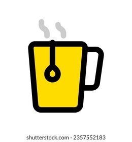 Editable a cup of hot tea vector icon. Cafe, coffee shop, restaurant, drink, beverages. Part of a big icon set family. Perfect for web and app interfaces, presentations, infographics, etc