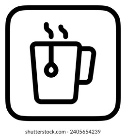 Editable a cup of hot tea vector icon. Cafe, coffee shop, restaurant, drink, beverages. Part of a big icon set family. Perfect for web and app interfaces, presentations, infographics, etc