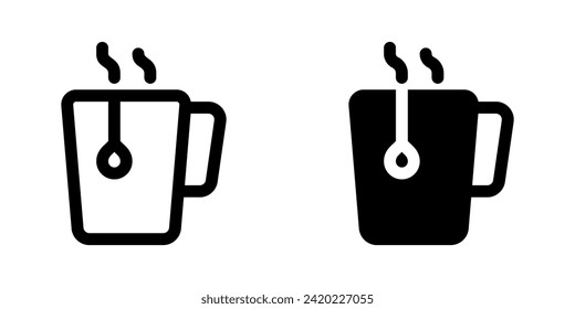 Editable a cup of hot tea vector icon. Cafe, coffee shop, restaurant, drink, beverages. Part of a big icon set family. Perfect for web and app interfaces, presentations, infographics, etc