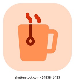 Editable a cup of hot tea vector icon. Cafe, coffee shop, restaurant, drink, beverages. Part of a big icon set family. Perfect for web and app interfaces, presentations, infographics, etc