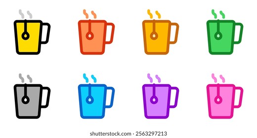 Editable a cup of hot tea vector icon. Cafe, coffee shop, restaurant, drink, beverages. Part of a big icon set family. Perfect for web and app interfaces, presentations, infographics, etc