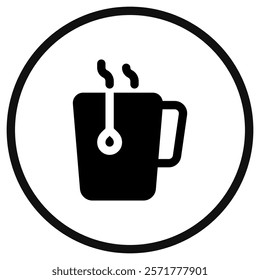 Editable a cup of hot tea vector icon. Cafe, coffee shop, restaurant, drink, beverages. Part of a big icon set family. Perfect for web and app interfaces, presentations, infographics, etc