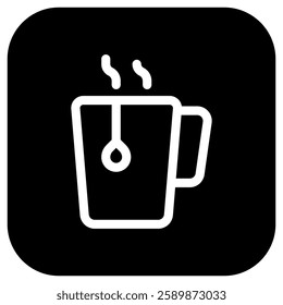 Editable a cup of hot tea vector icon. Cafe, coffee shop, restaurant, drink, beverages. Part of a big icon set family. Perfect for web and app interfaces, presentations, infographics, etc