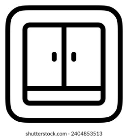 Editable cupboard, cabinet, vector icon. Part of a big icon set family. Perfect for web and app interfaces, presentations, infographics, etc