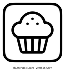 Editable cupcake, muffin vector icon. Food, restaurant. Part of a big icon set family. Perfect for web and app interfaces, presentations, infographics, etc
