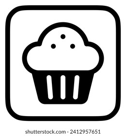 Editable cupcake, muffin vector icon. Food, restaurant. Part of a big icon set family. Perfect for web and app interfaces, presentations, infographics, etc