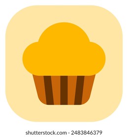 Editable cupcake, muffin vector icon. Food, restaurant. Part of a big icon set family. Perfect for web and app interfaces, presentations, infographics, etc