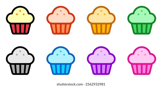 Editable cupcake, muffin vector icon. Food, restaurant. Part of a big icon set family. Perfect for web and app interfaces, presentations, infographics, etc