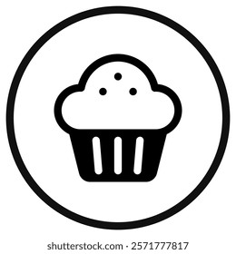 Editable cupcake, muffin vector icon. Food, restaurant. Part of a big icon set family. Perfect for web and app interfaces, presentations, infographics, etc