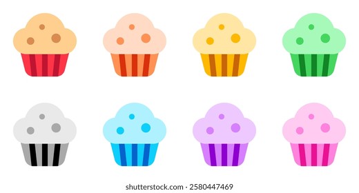 Editable cupcake, muffin vector icon. Food, restaurant. Part of a big icon set family. Perfect for web and app interfaces, presentations, infographics, etc