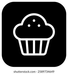 Editable cupcake, muffin vector icon. Food, restaurant. Part of a big icon set family. Perfect for web and app interfaces, presentations, infographics, etc
