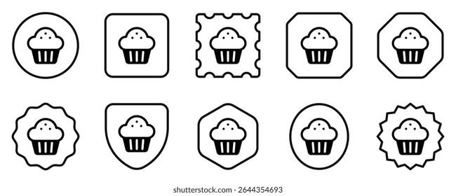 Editable cupcake, muffin vector icon. Food, restaurant. Part of a big icon set family. Perfect for web and app interfaces, presentations, infographics, etc