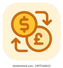Editable currency exchange vector icon. Part of a big icon set family. Finance, business, investment, accounting. Perfect for web and app interfaces, presentations, infographics, etc