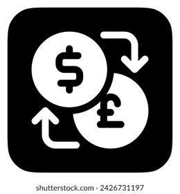 Editable currency exchange vector icon. Part of a big icon set family. Finance, business, investment, accounting. Perfect for web and app interfaces, presentations, infographics, etc